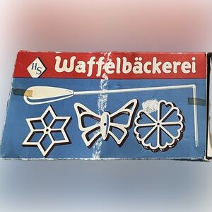 Vintage HS Waffelbackerei Cast Iron Waffle Molds